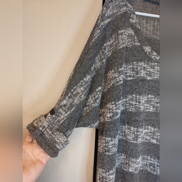 Blushed Lightweight Stretchy Striped Sweater Size 2X Office Chic Boho Classic - Picture 2 of 11